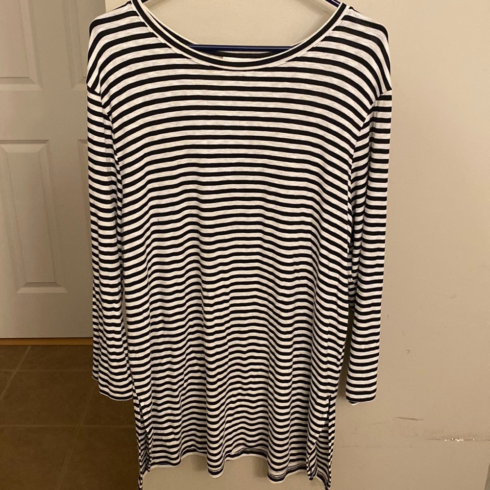 Striped long top